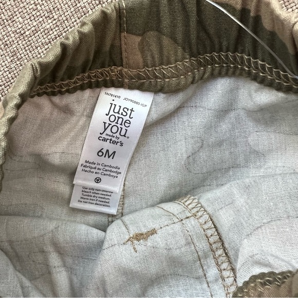 NWOT Carter's Just One You Baby Boys' Camo Top & Bottom Set Olive Size 6 Month - Picture 9 of 9